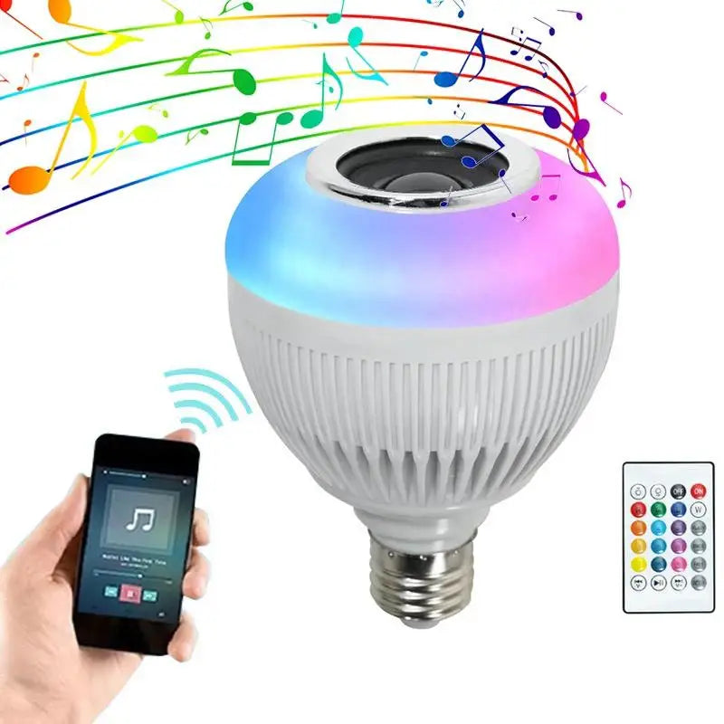 Lampada Bluetooth Led Caixa De Som