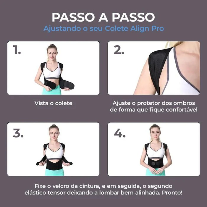 Corretor postural unissex pro